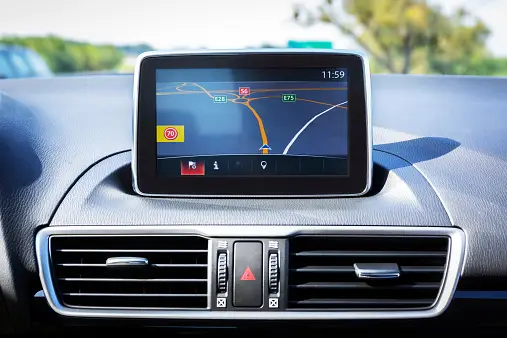 Display of built in navigation systems for car